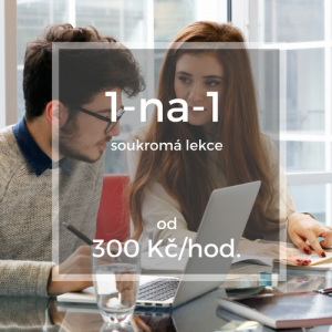 1-na-1 soukromá lekce od 300 Kč/hod.