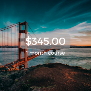 $345.00 1-month course