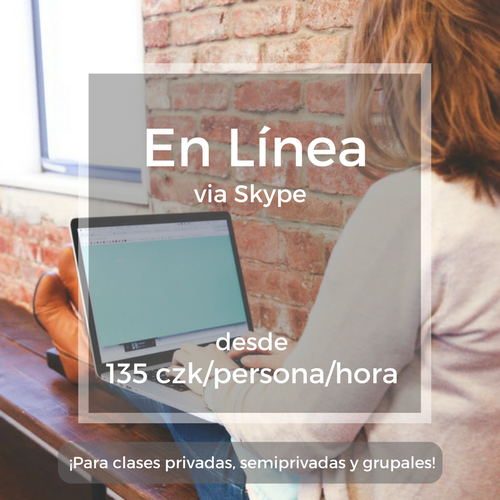 En Línea via Skype desde 135 czk/persona/hora ¡Para clases privades, semiprivadas y grupales!