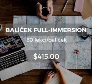 Balíček full-immersion 60 lekcí/balíček $415.00