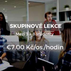 Skupinové Lekce Mezi 3 a 8 studenty €7.00/os./hod.