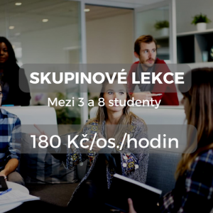 Skupinové Lekce Mezi 3 a 8 studenty 180 Kč/os./hod.